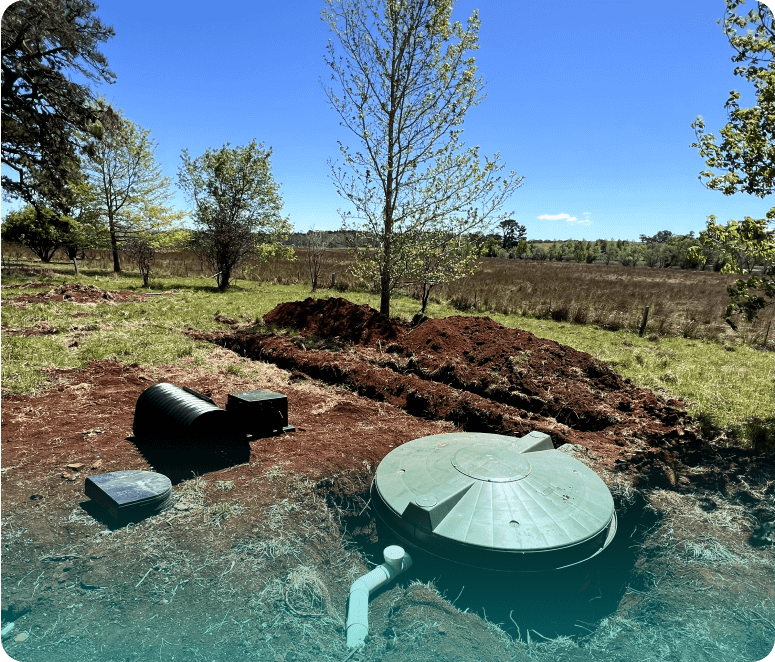 In ground septic tank